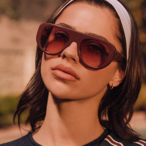 Morgan Navigator Sunglasses | Rugby Red & Burgundy Gradient | DIFF