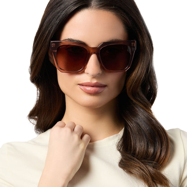 ariana ii - café ole + brown gradient + polarized sunglasses 6