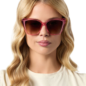 Becky II Cateye Sunglasses | Pink Crystal & Brown Gradient Becky II Cateye Sunglasses | Pink Crystal & Brown Gradient