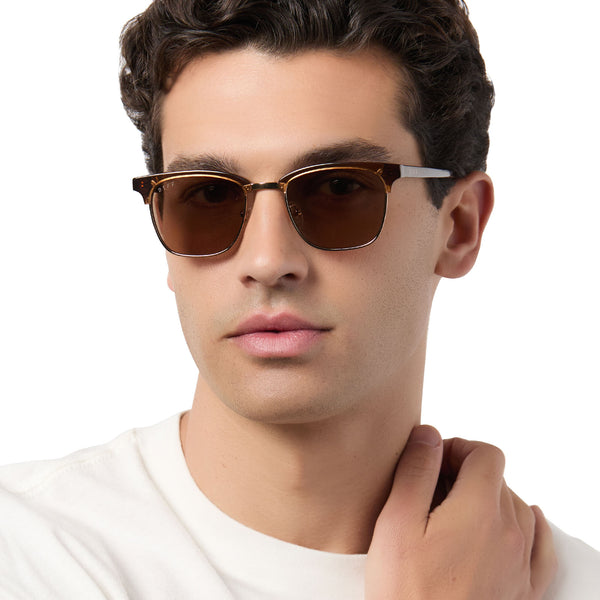 biarritz - whiskey + brown + polarized sunglasses 1