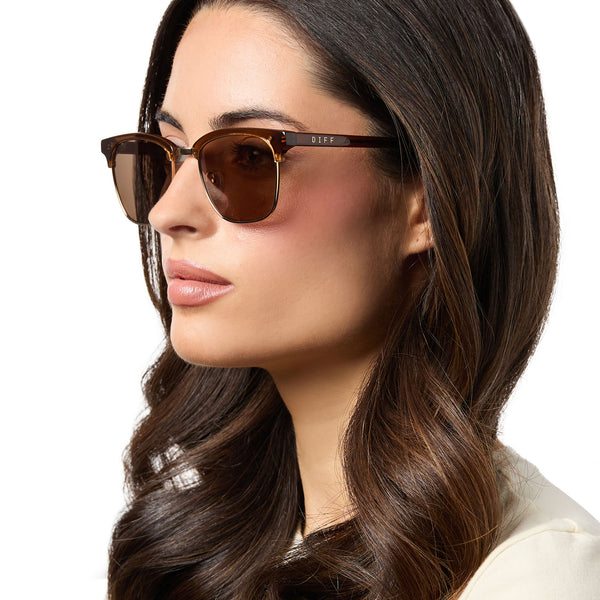 biarritz - whiskey + brown + polarized sunglasses 7