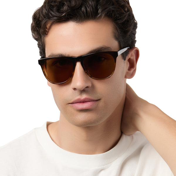 darren - mocha + brown + polarized sunglasses 1
