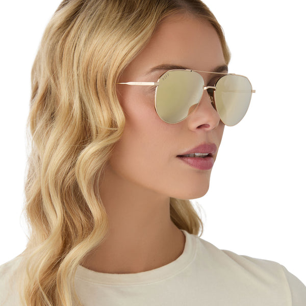 dash xs - gold + brilliant gold mirror + polarized sunglasses 6