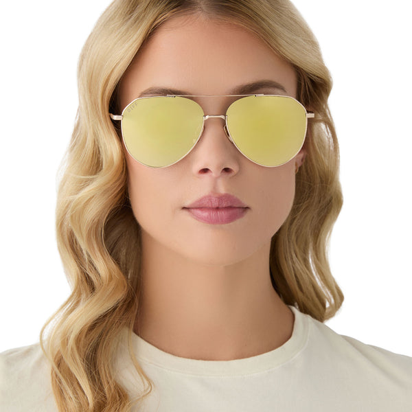 dash xs - gold + brilliant gold mirror + polarized sunglasses 5