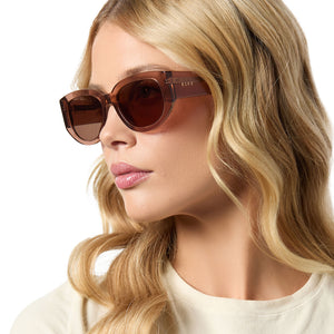 NIB $118 Diff Eyewear Drew Sunglasses Drew Square Sunglasses | Café Ole & Brown | DIFF Eyewear main image 2