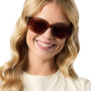 NIB $118 Diff Eyewear Drew Sunglasses Drew Square Sunglasses | Café Ole & Brown | DIFF Eyewear main image 4