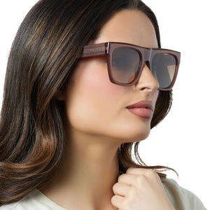 Please Read description ? H Brown Gradient Square Women\'s Sunglasses Women main image 4