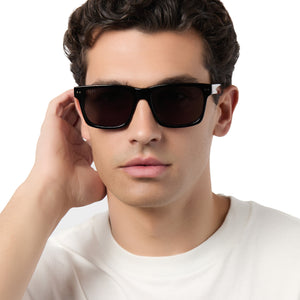 Gino XL Square Sunglasses | Black & Grey | DIFF Eyewear