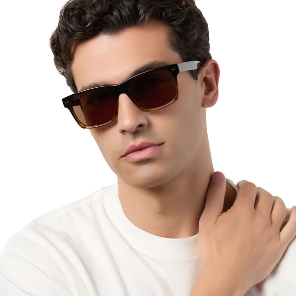 gino xl - mocha + brown + polarized sunglasses 1