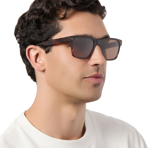 gino xl - matte rich tortoise + brown + polarized sunglasses 6