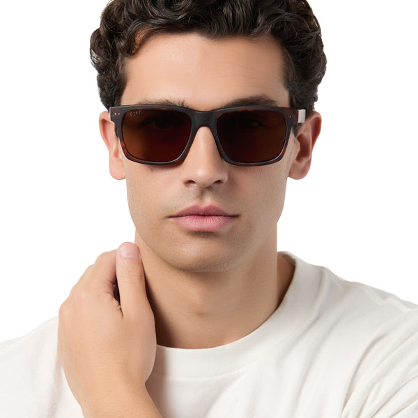 gino xl - matte rich tortoise + brown + polarized sunglasses 1