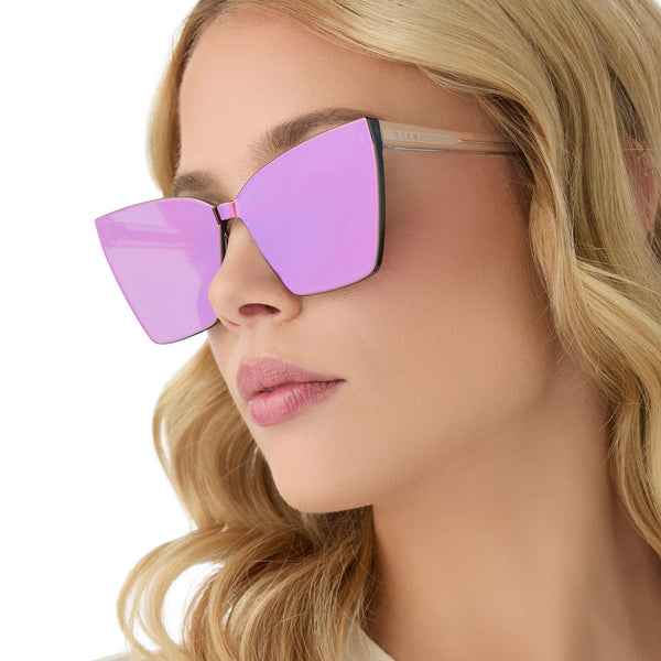 goldie xs - opalescent pink + cherry blossom mirror sunglasses 6