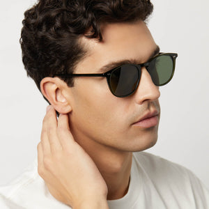 Jaxson XL Square Sunglasses | Dark Olive Crystal & G15 | DIFF Eyewear