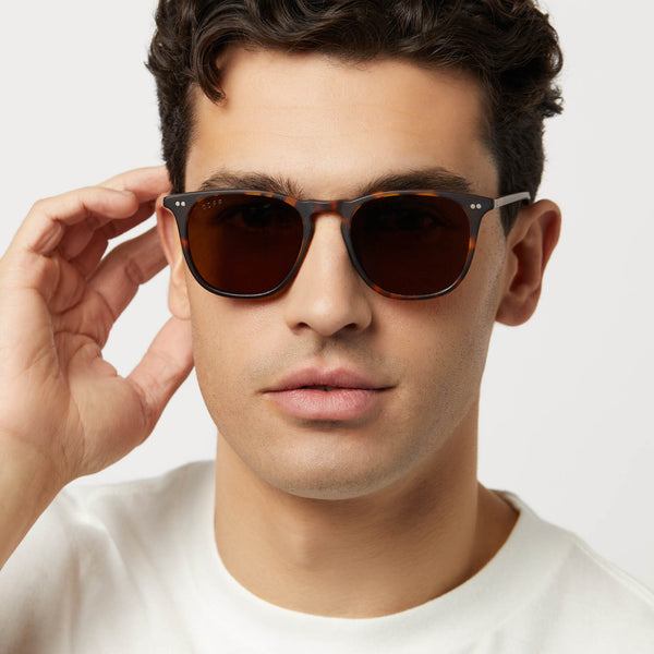 maxwell xl - matte rich tortoise + brown + polarized sunglasses 1