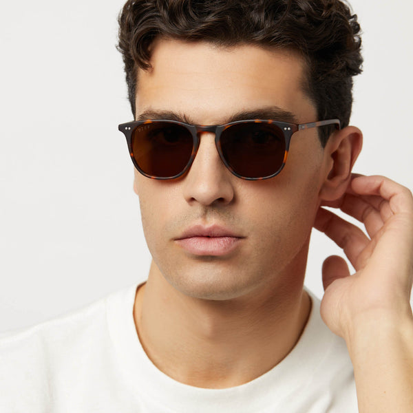 maxwell - matte rich tortoise + brown + polarized sunglasses 1