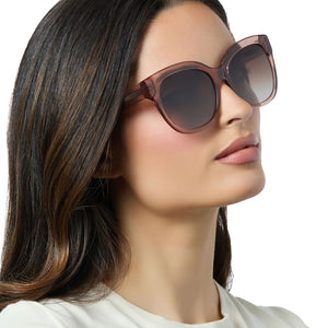 Maya Round Sunglasses | Café Ole & Brown Gradient | DIFF Eyewear