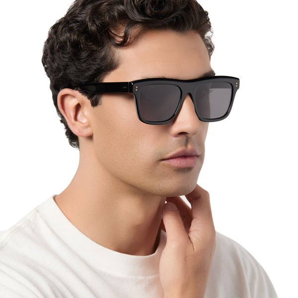 sammy - black + grey + polarized sunglasses 5