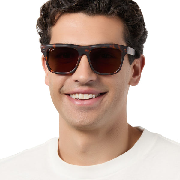 sammy - matte rich tortoise + brown + polarized sunglasses 5