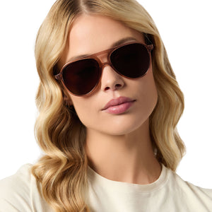 Tosca II Aviator Sunglasses | Café Ole & Brown Gradient | DIFF Eyewear