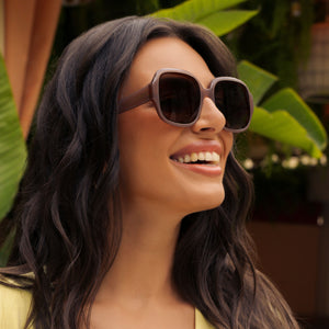 Seraphina Round Sunglasses | Macchiato & Brown | DIFF Eyewear display picture 1