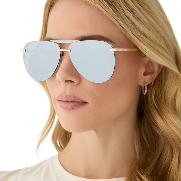 tahoe - gold + silver chrome mirror sunglasses 5