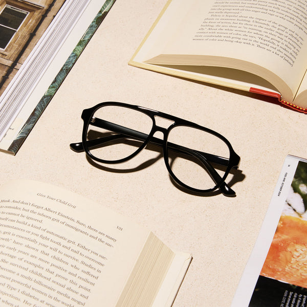 tatum - black + blue light readers 7