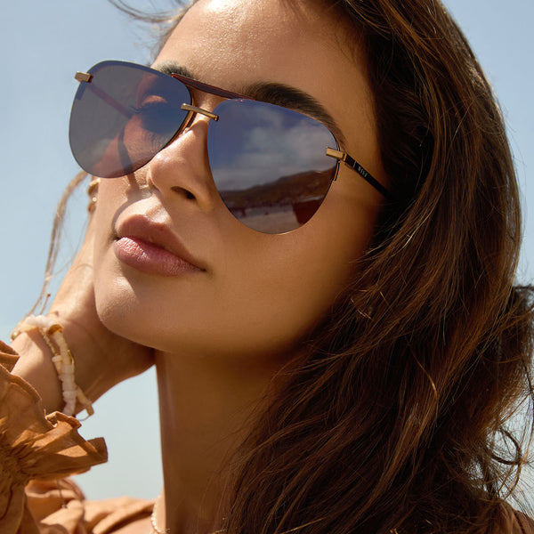 tahoe - sequoia tortoise + brown gold flash sunglasses 1