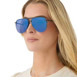 DIFF Tahoe Eyewear Blue Aviator Sunglasses DIFF EYEWEAR Tahoe – Kiki main image 4