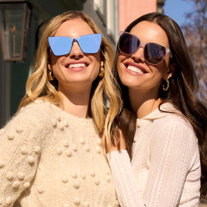 Gia Square Sunglasses | Thistle & Lavender Mirror | DIFF Eyewear