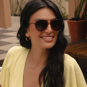 Tosca II Aviator Sunglasses | Café Ole & Brown Gradient  display picture 3