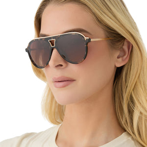 Tosca III Aviator Sunglasses | Espresso Tort & Brown Gradient