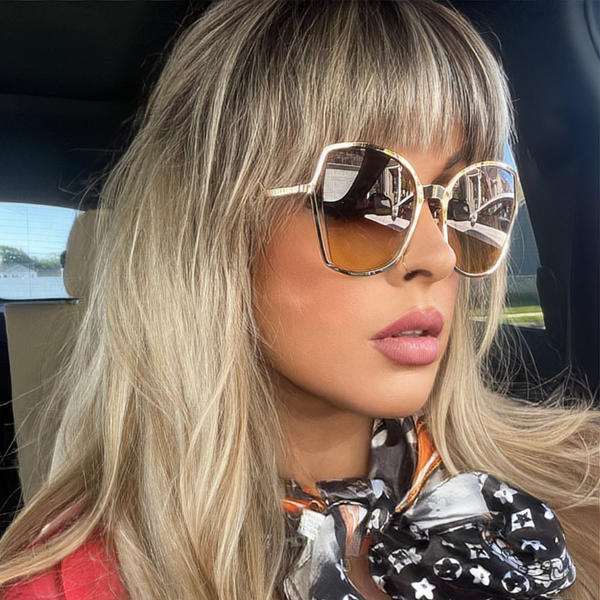 donna iii - gold + inca gradient sunglasses 6