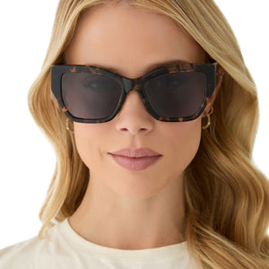 VIVIENNE - ESPRESSO TORTOISE + GREY + POLARIZED SUNGLASSES