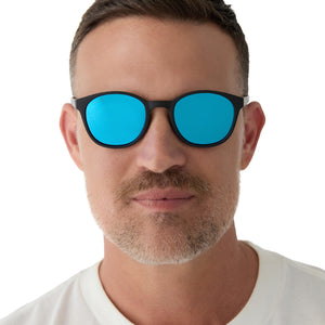 VOLLEY - MATTE BLACK + BLUE MIRROR + POLARIZED SUNGLASSES