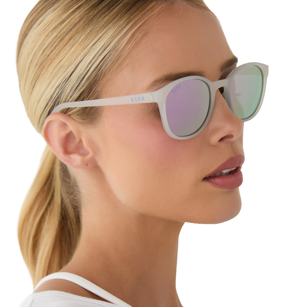 volley - frosty matte crystal + lavender mirror + polarized sunglasses 6