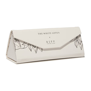 Diff Eyewear White Rectangular Sunglasses The White Lotus Rectangle Sunglasses | Ivory & Brown  main image 4