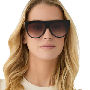 NEW DIFF women\'s georgie sunglasses in brown gradient Diff Eyewear Georgie Sunglasses in Black & Brown Gradient  main image 3