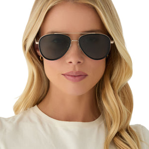 Yellowstone Aviator Sunglasses | Black & G15 | DIFF Eyewear display picture 1