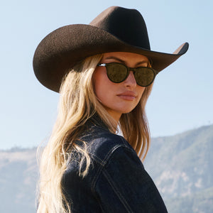 DIFF Yellowstone Sunglasses Beth Round Sunglasses, Polarized Beth by DIFF Eyewear- Yellowstone Collection - Bel Air Boutique main image 3