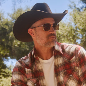 Yellowstone Rip Wheeler Sunglasses | Gold & Brown