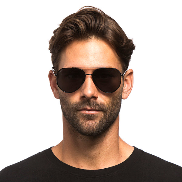 dash - matte black + solid grey + polarized mens sunglasses 3
