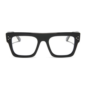 diff eyewear featuring the roberts rectangle prescription glasses with a black frame front view