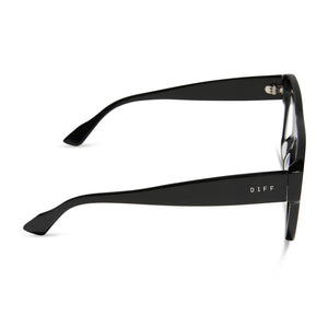 diff eyewear featuring the roberts rectangle prescription glasses with a black frame side view