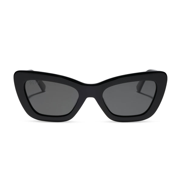 Adriana Cateye Sunglasses | Black & Grey | DIFF Eyewear display picture 3