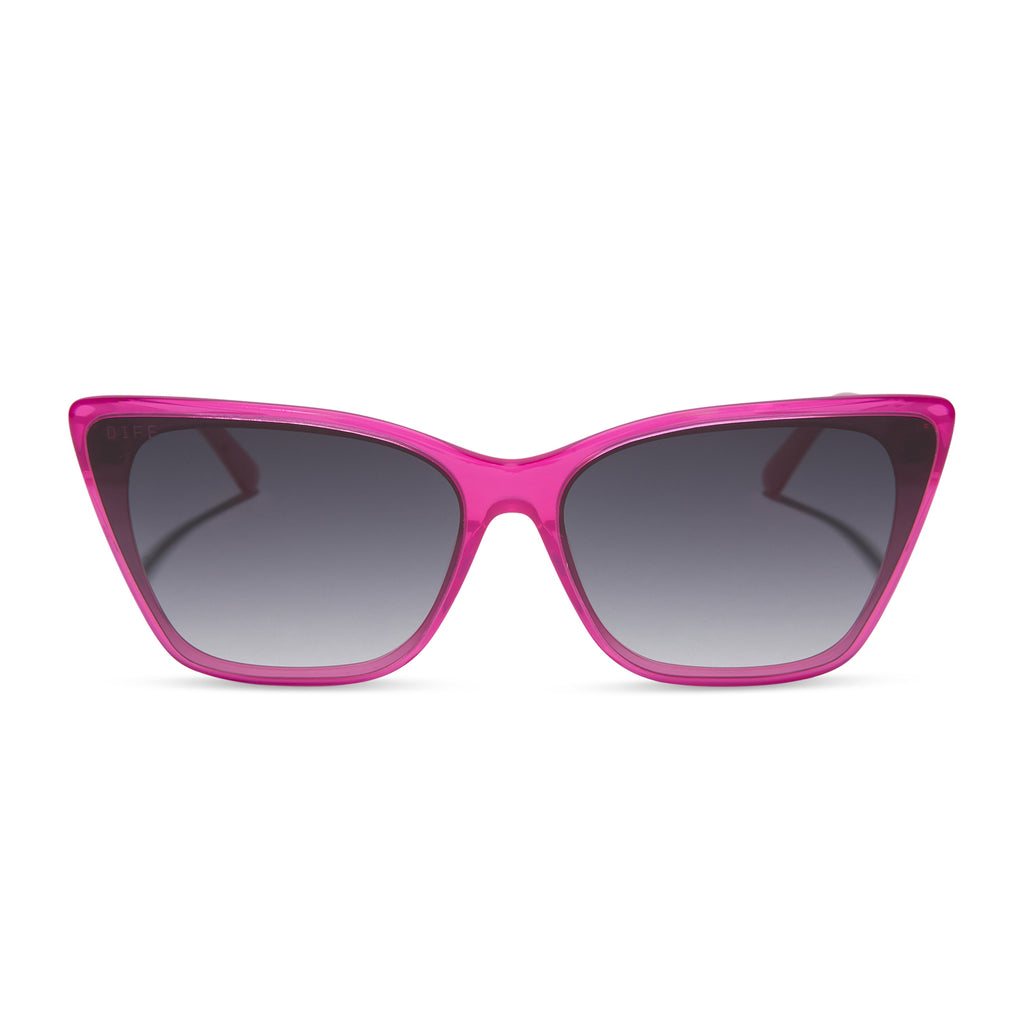 ALINA - BRIGHT TULIP + GREY GRADIENT SUNGLASSES