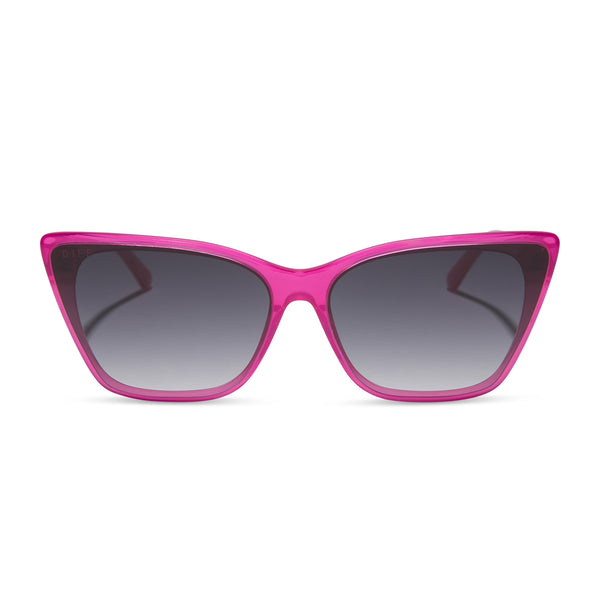 Alina Cateye Sunglasses | Red Hot Summer & Grey | DIFF Eyewear