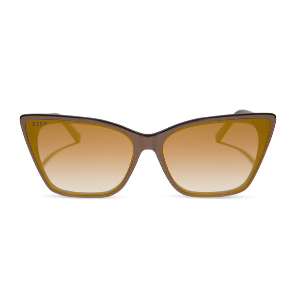 Alina Cateye Sunglasses | Moscow Mule & Brown Gold Flash | DIFF