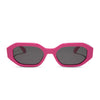 Color swatch for allegra - pink velvet + grey + polarized sunglasses