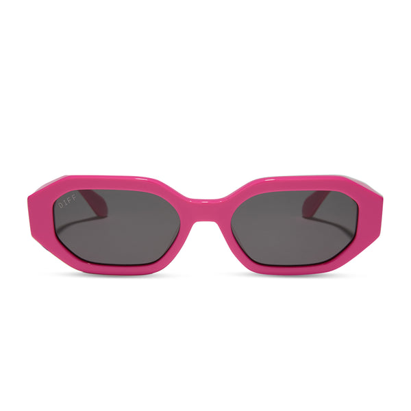 allegra - bright pink + grey sunglasses