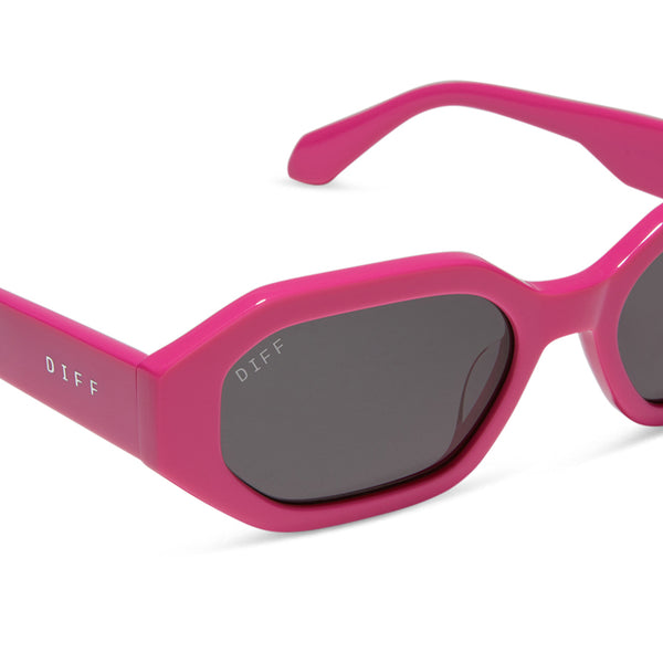 allegra - bright pink + grey sunglasses 4